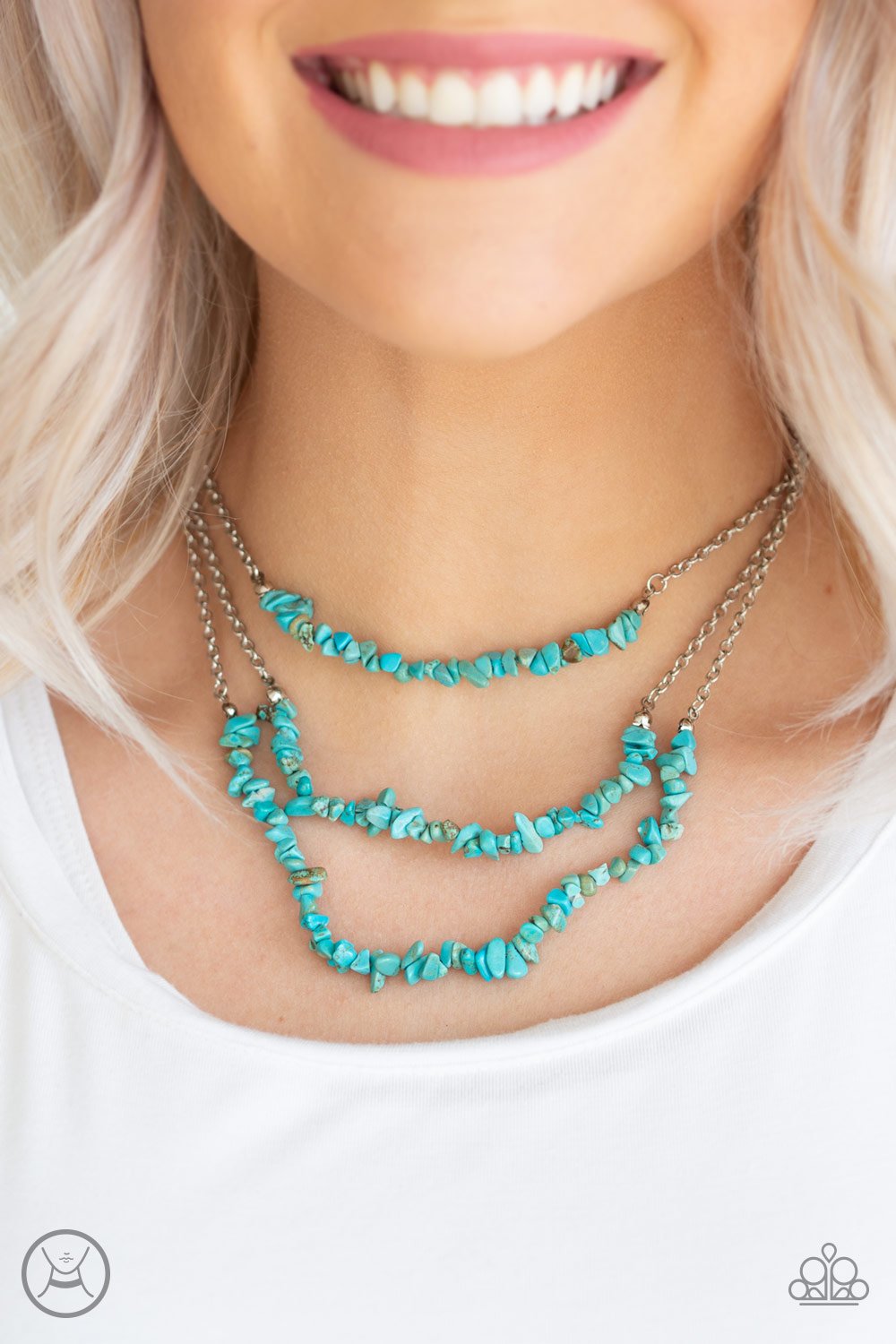 Eco Goddess-blue-Paparazzi necklace