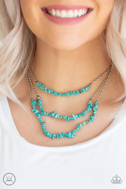 Eco Goddess-blue-Paparazzi necklace