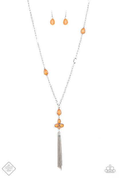 Eden Dew - orange - Paparazzi necklace