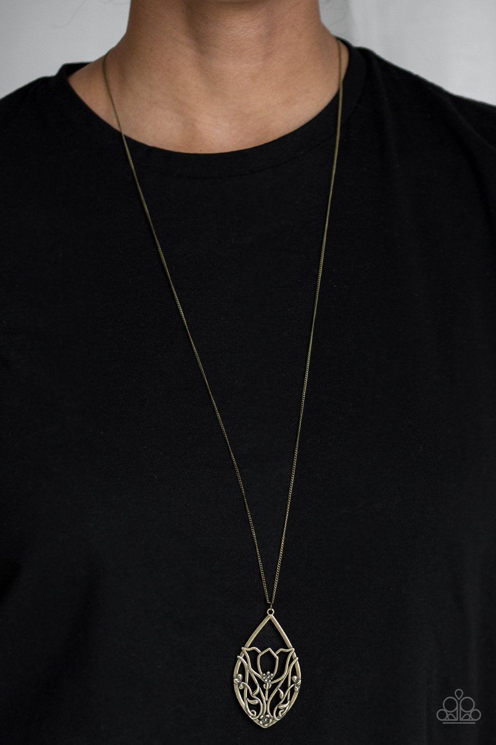 Eden Enchantment-brass-Paparazzi necklace