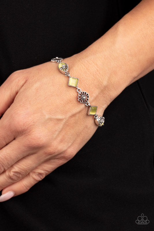 Eden Etiquette-yellow-Paparazzi bracelet
