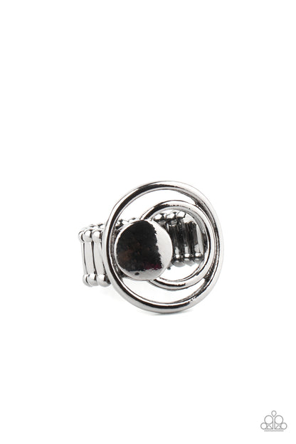 Edgy Eclipse - black - Paparazzi ring