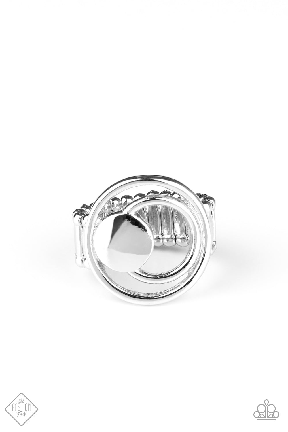 Edgy Eclipse - silver - Paparazzi ring