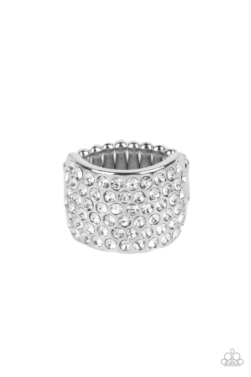 Edgy Effulgence - white - Paparazzi ring – JewelryBlingThing