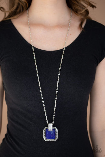 Effervescent Elegance-blue-Paparazzi necklace