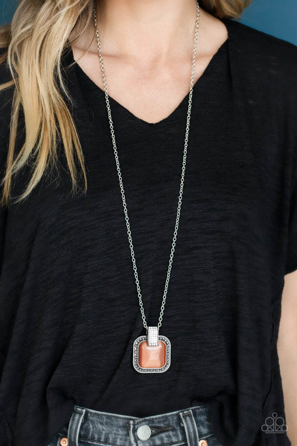Effervescent Elegance-orange-Paparazzi necklace