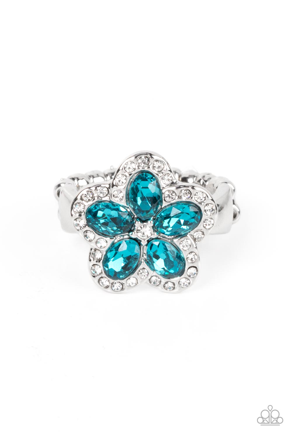 Efflorescent Envy - blue - Paparazzi ring