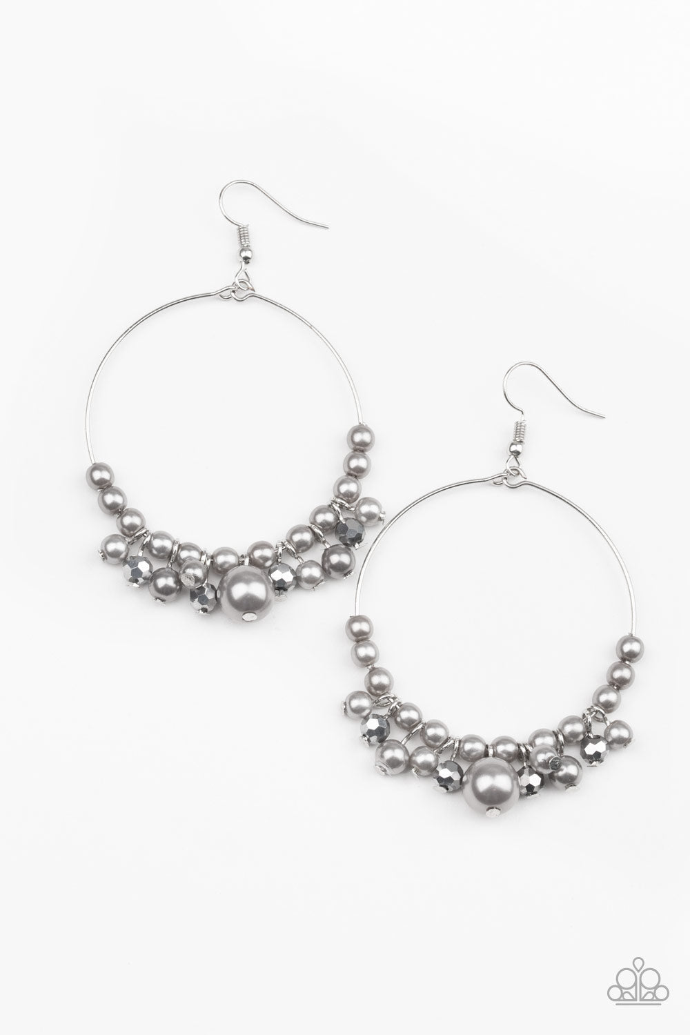Effortless Effervescence - silver - Paparazzi earrings