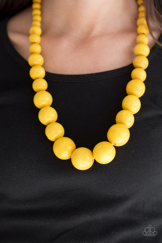 Effortlessly Everglades - yellow - Paparazzi necklace