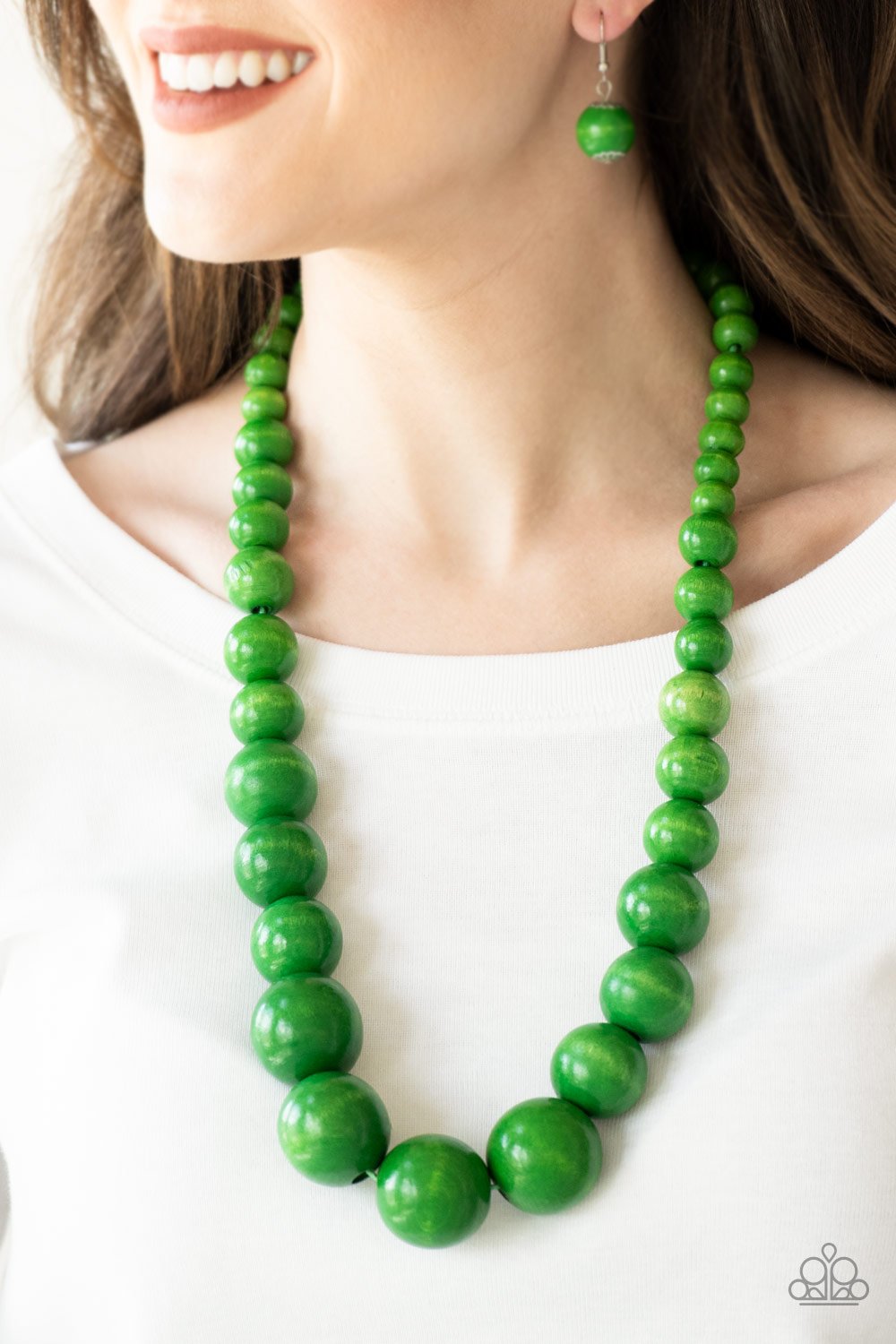 Effortlessly Everglades - green - Paparazzi necklace