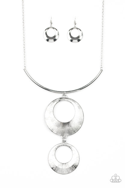 Egyptian Eclipse - silver - Paparazzi necklace