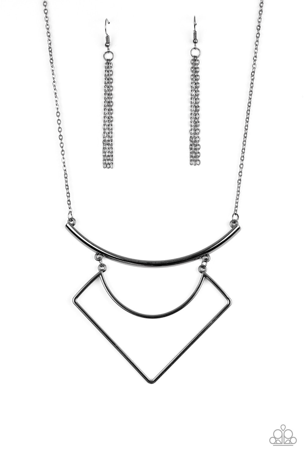 Egyptian Edge - black - Paparazzi necklace