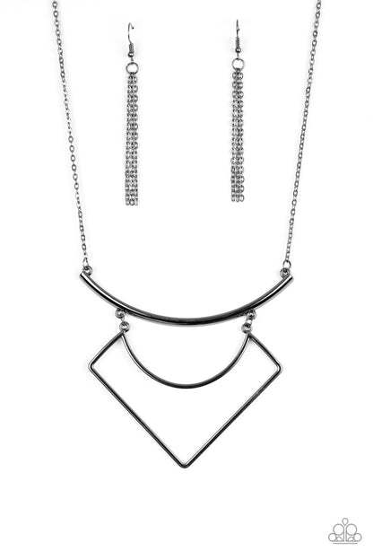 Egyptian Edge - black - Paparazzi necklace