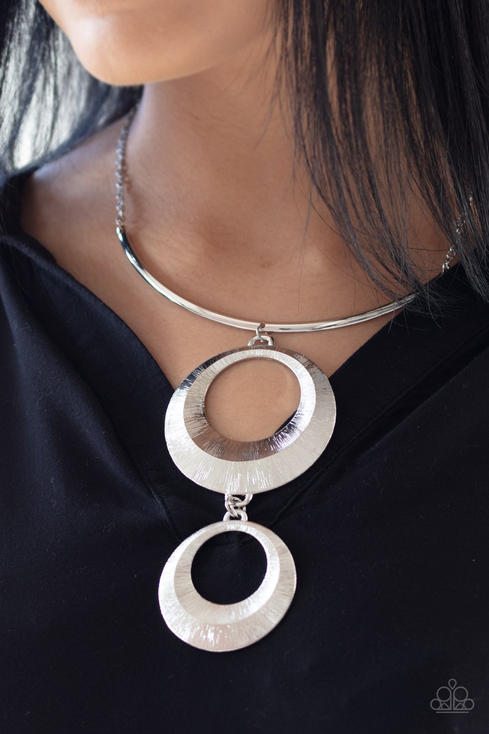Egyptian Eclipse-silver-Paparazzi necklace