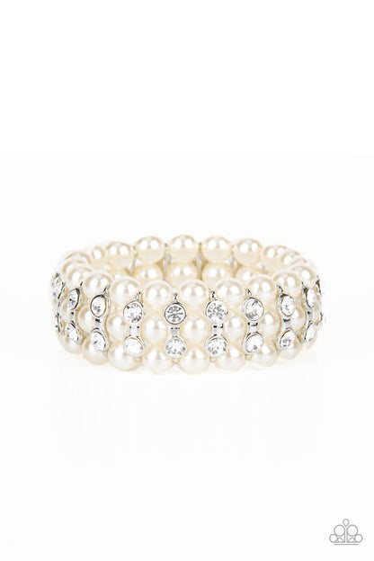 Eiffel Tower Elegance - white - Paparazzi bracelet