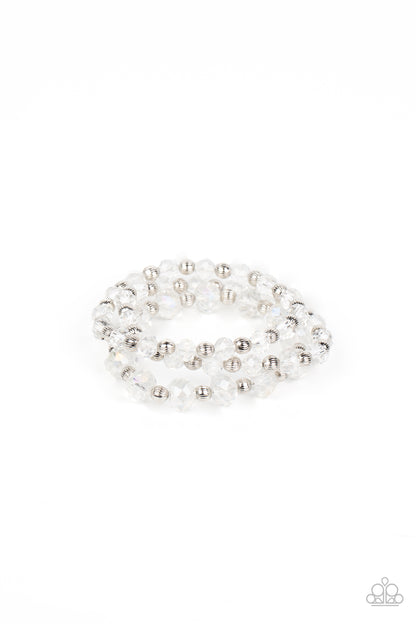 Eiffel Tower Tryst - white - Paparazzi bracelet
