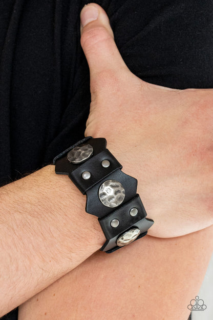 Electrified Edge - black - Paparazzi mens bracelet