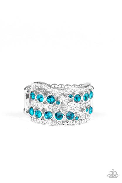 Elegant Effervescence - blue - Paparazzi ring