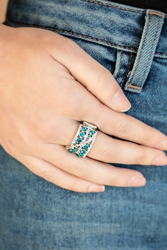 Elegant Effervescence-blue-Paparazzi ring