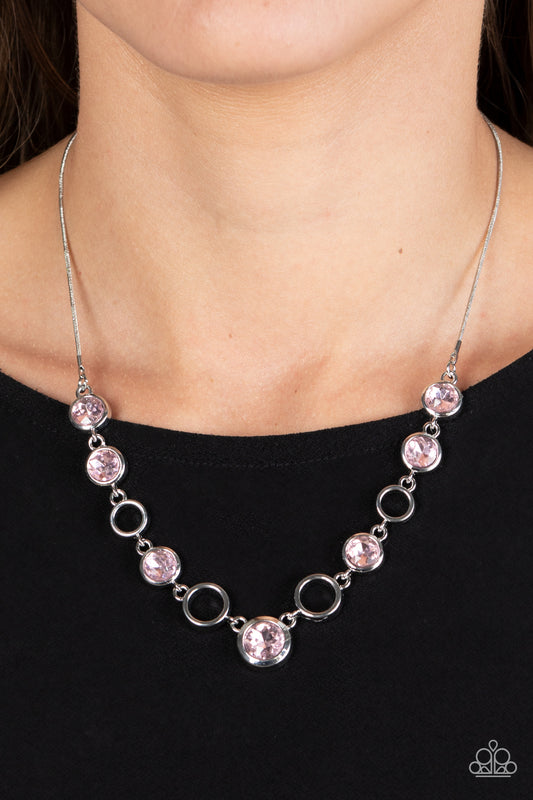 Elegantly Elite - pink - Paparazzi necklace