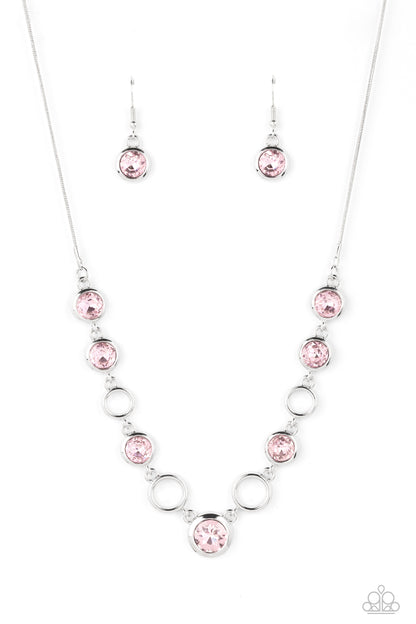 Elegantly Elite - pink - Paparazzi necklace