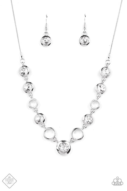 Elegantly Elite - white - Paparazzi necklace