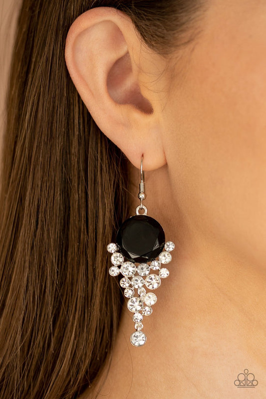 Elegantly Effervescent-black-Paparazzi earrings