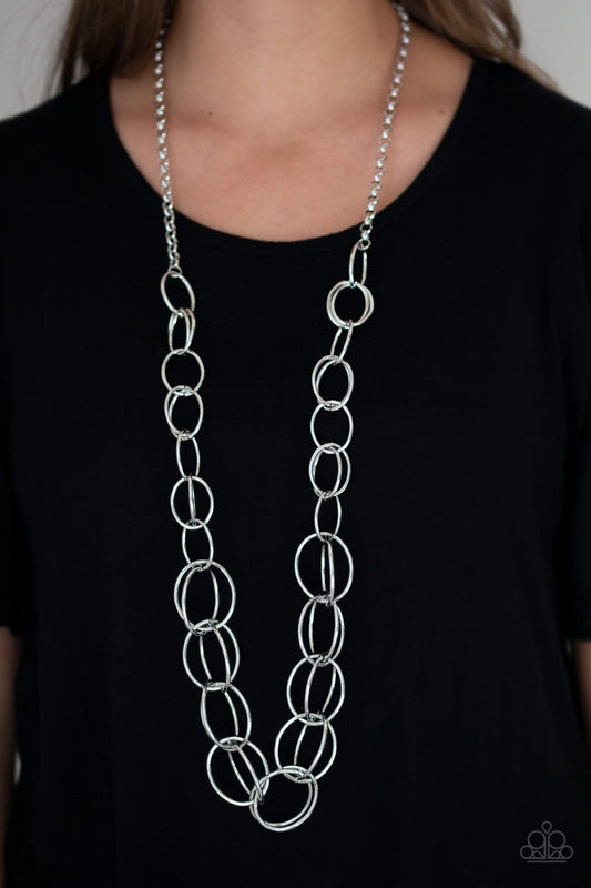 Elegantly Ensnared - silver - Paparazzi necklace
