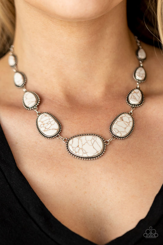 Elemental Eden - white - Paparazzi necklace