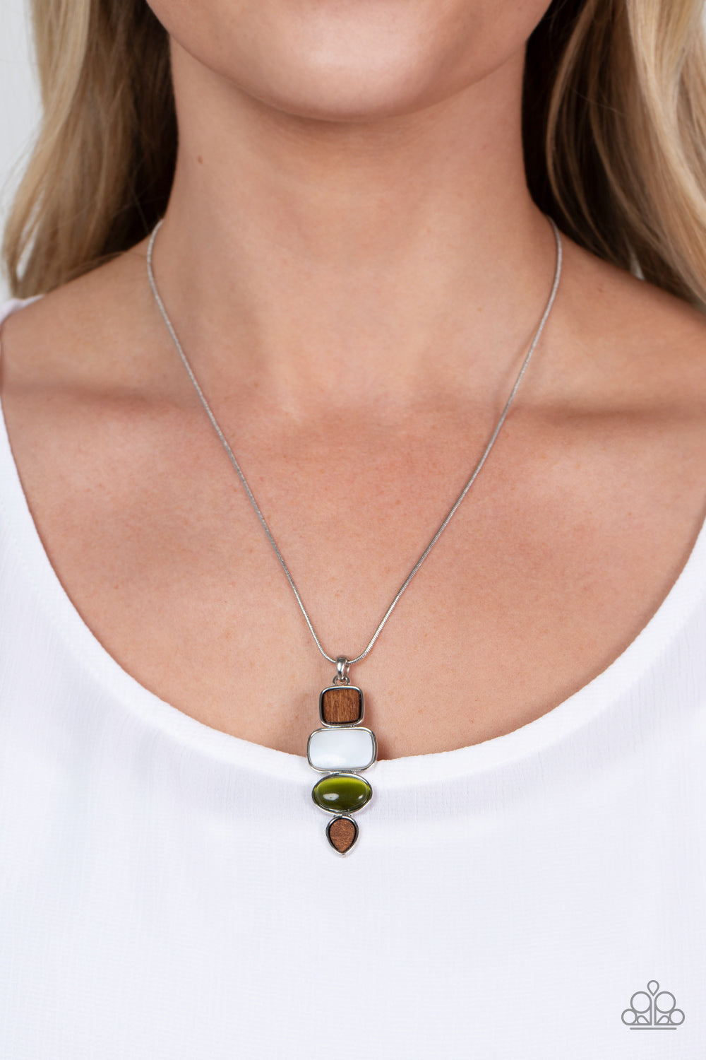 Elemental Energy - green - Paparazzi necklace