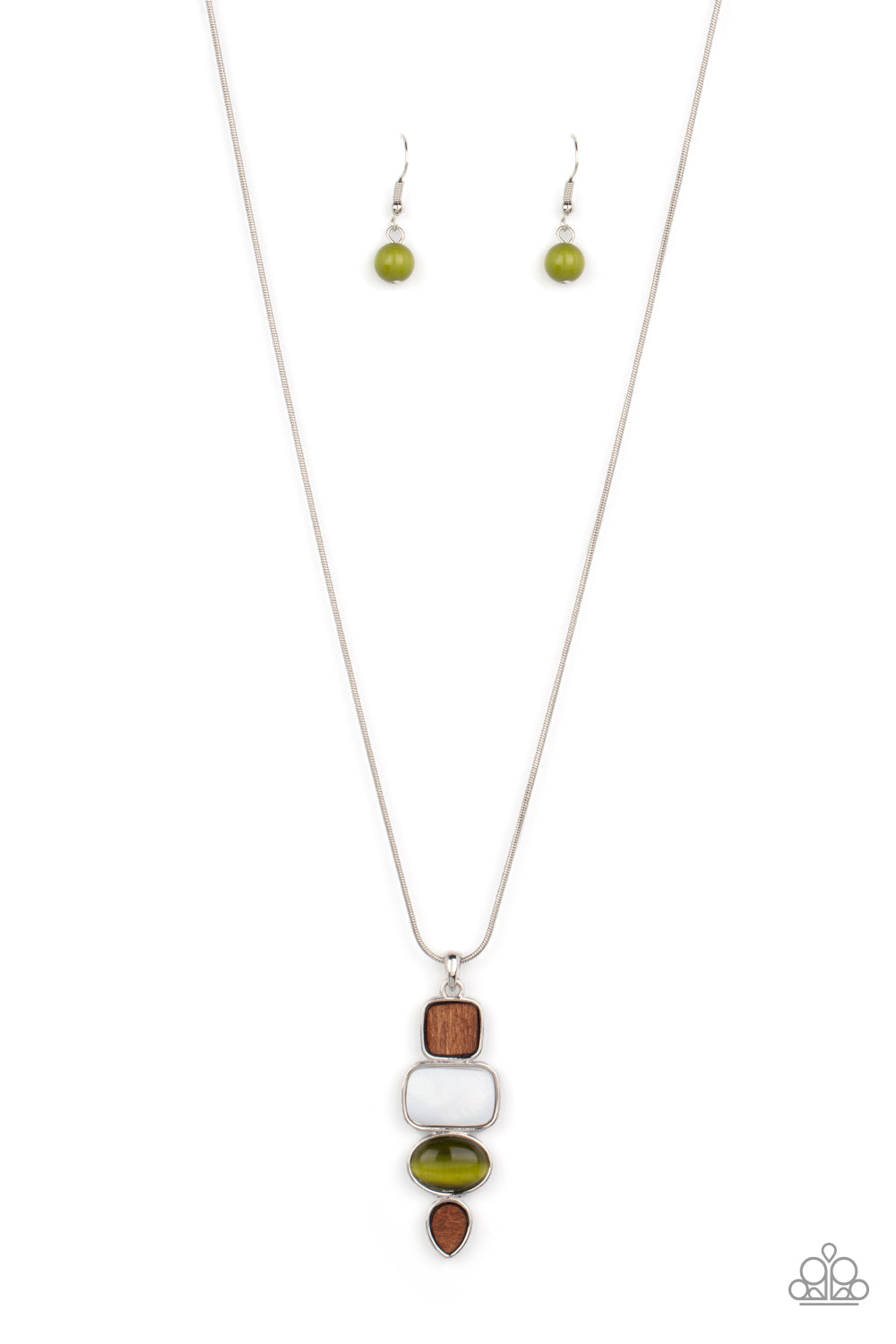 Elemental Energy - green - Paparazzi necklace