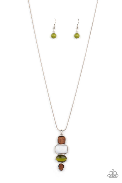 Elemental Energy - green - Paparazzi necklace