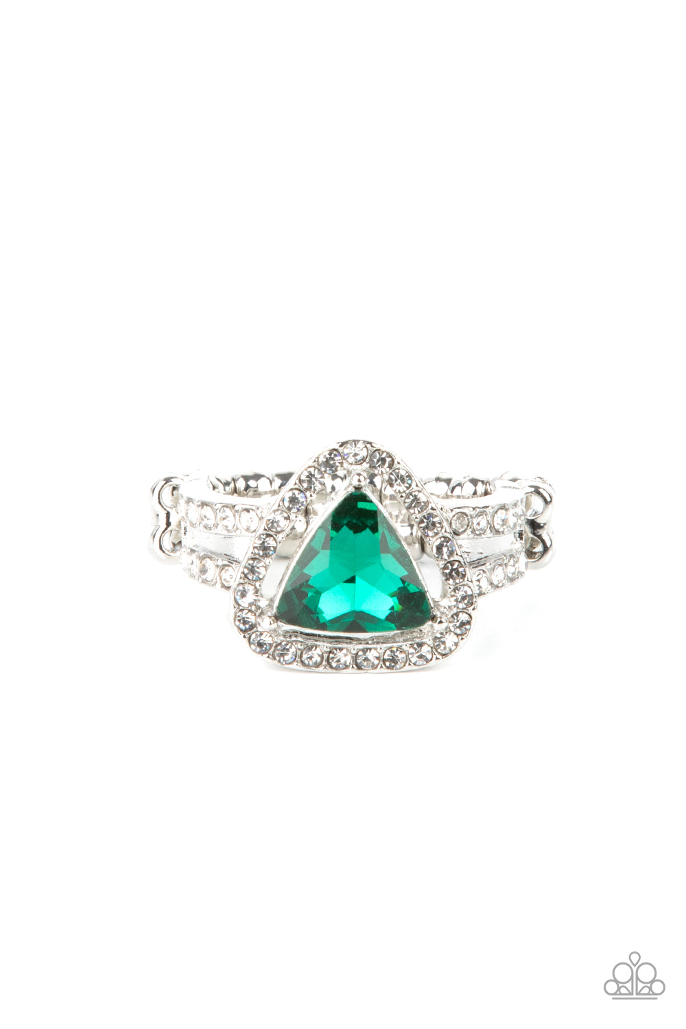 Elevated Engagement - green - Paparazzi ring