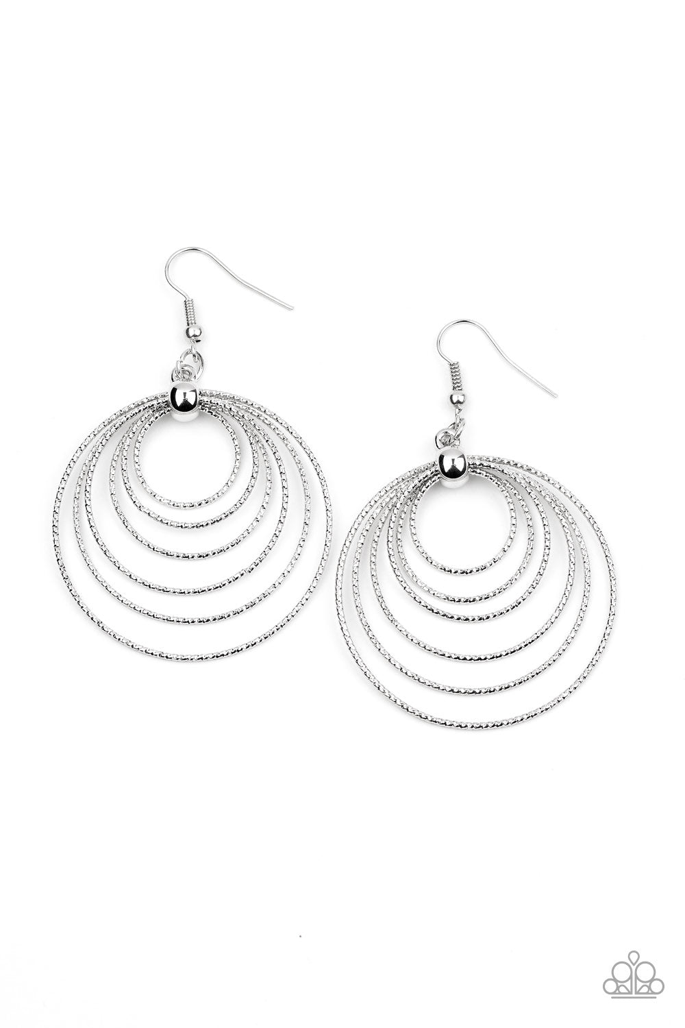 Elliptical Elegance - silver - Paparazzi earrings