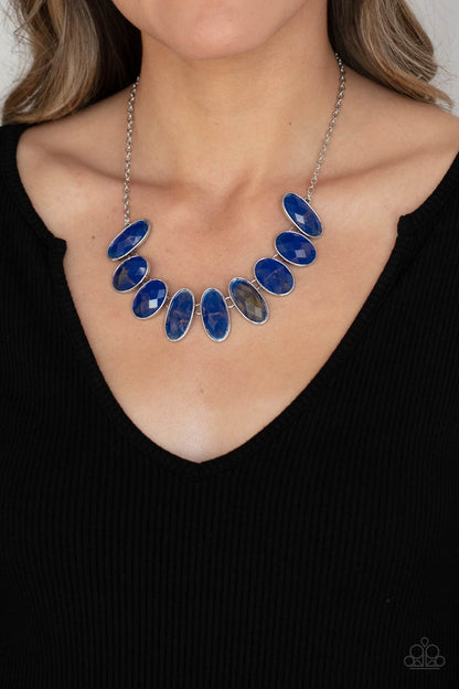 Elliptical Episode - blue - Paparazzi necklace