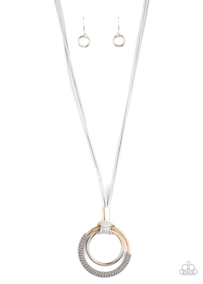 Elliptical Essence - silver - Paparazzi necklace