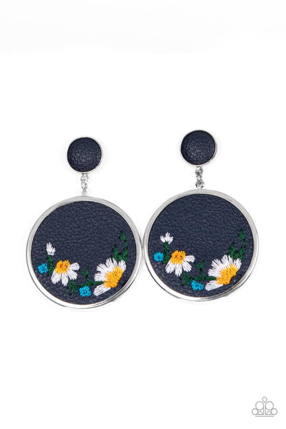 Embroidered Gardens - blue - Paparazzi earrings