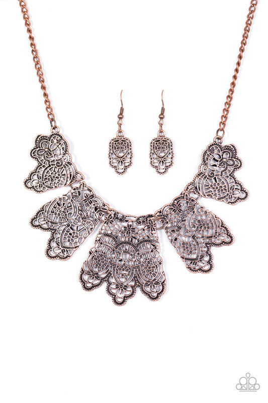 Empire State Shimmer - Copper - Paparazzi necklace