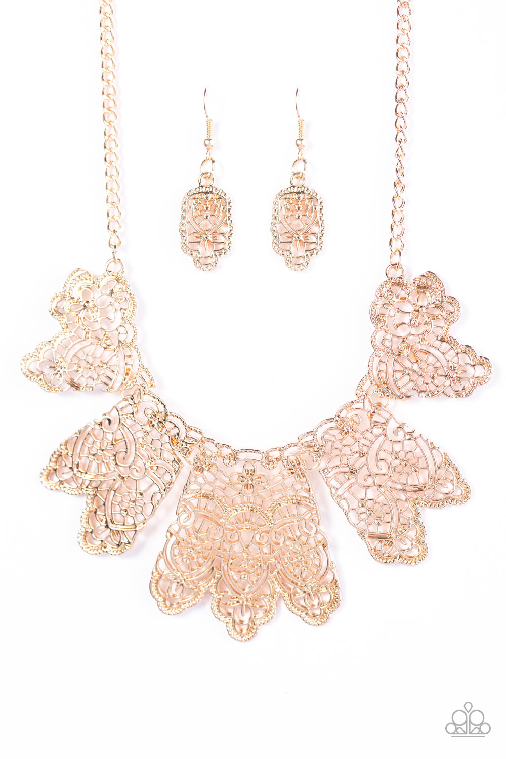 Empire State Shimmer - Gold - Paparazzi necklace