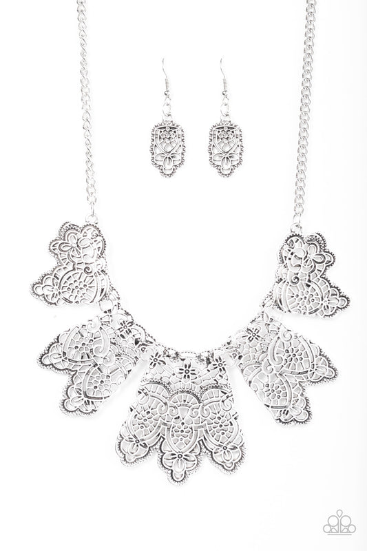 Empire State Shimmer - Silver - Paparazzi necklace