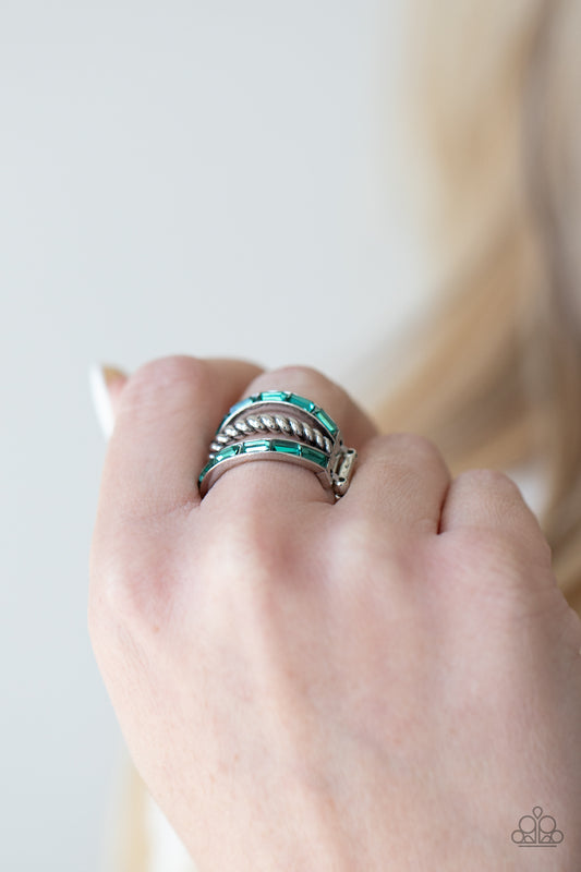 Emulating Edge - green - Paparazzi ring