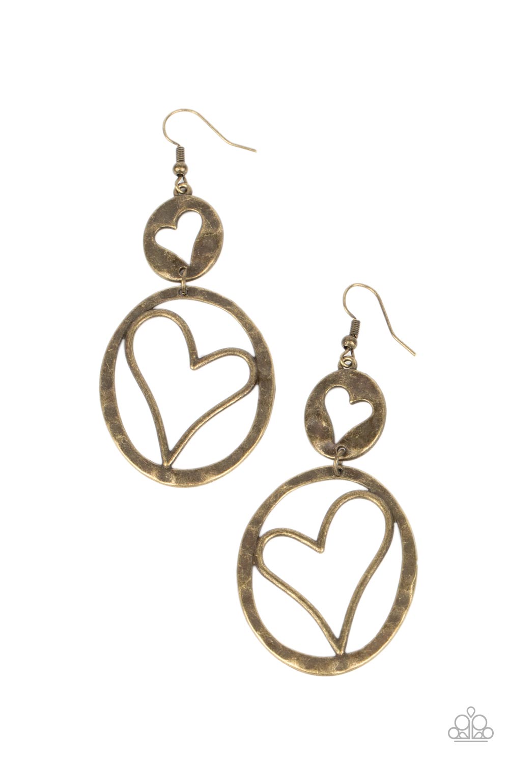 Enchanting Echo - brass - Paparazzi earrings