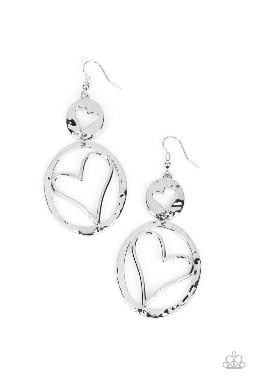 Enchanting Echo - silver - Paparazzi earrings