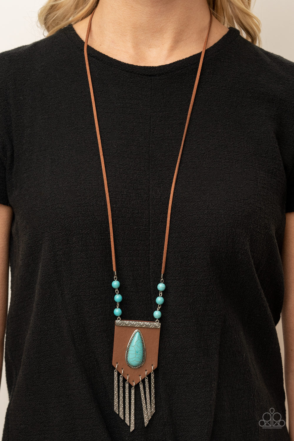 Enchantingly Tribal - blue - Paparazzi necklace