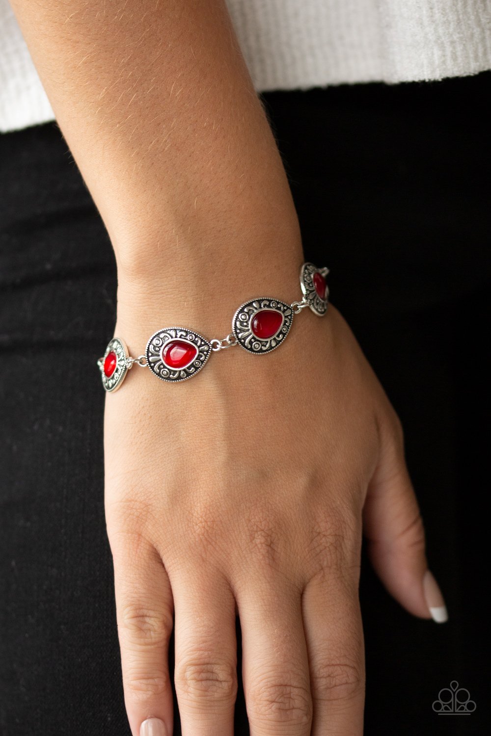 Enchantingly Ever After-red-Paparazzi bracelet