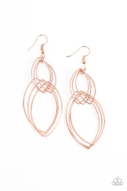 Endless Echo - rose gold - Paparazzi earrings