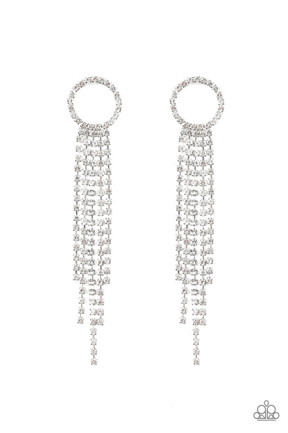 Endless Sheen - white - Paparazzi earrings