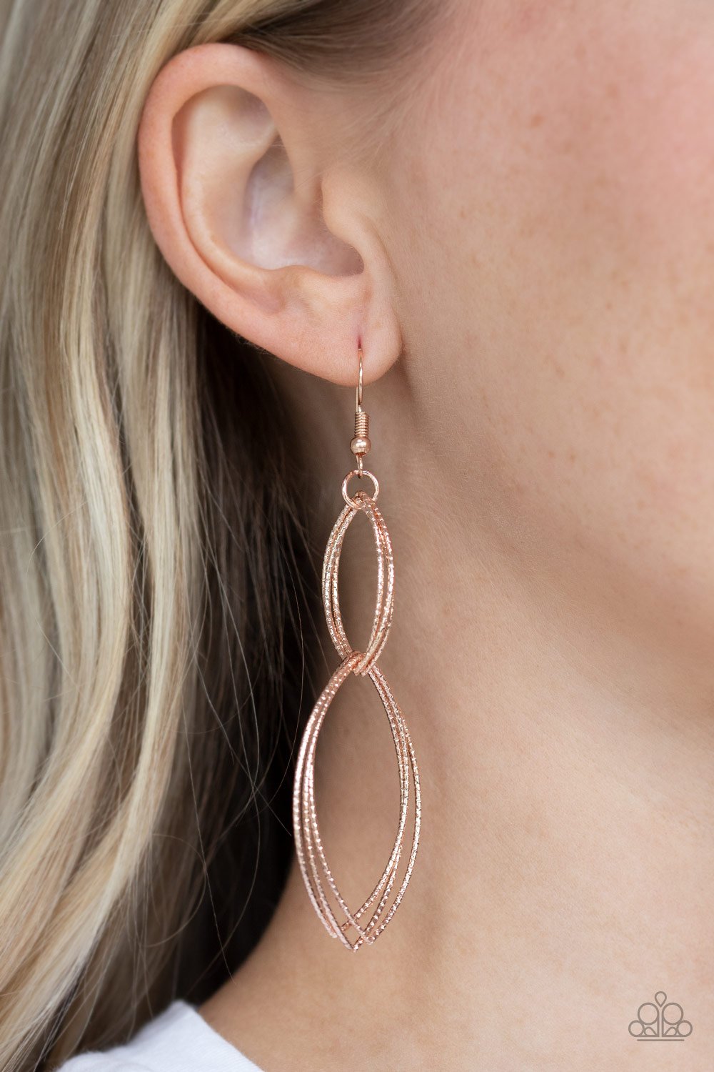 Endless Echo-rose gold-Paparazzi earrings