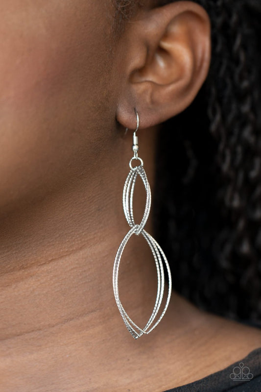 Endless Echo-silver-Paparazzi earrings