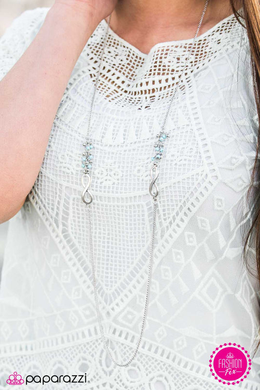 Endlessly Entwined - Blue - Paparazzi necklace